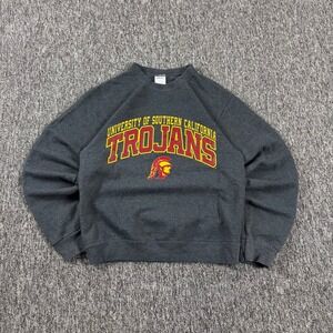 USC Trojans Vintage Y2K Sweatshirt University Southern California Grey Small